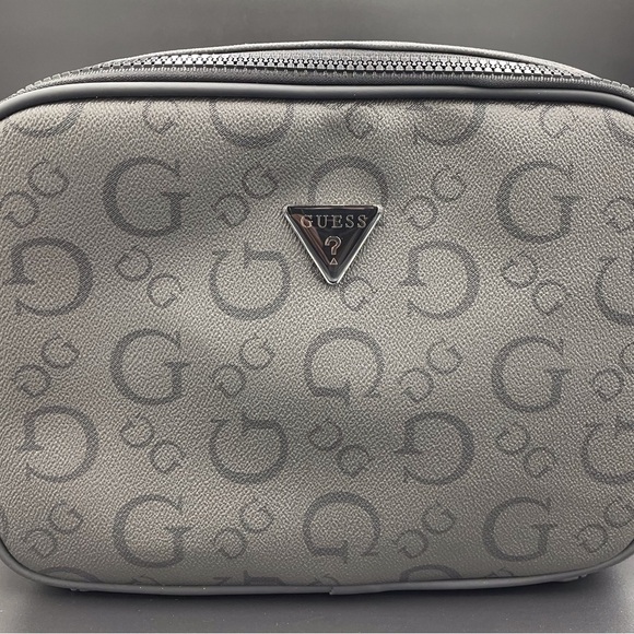 Guess Gray Monogram Men's Bag - Picture 1 of 10